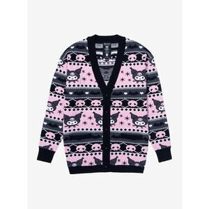 NWT BoxLunch Sanrio Kuromi Patterned Cardigan size Large